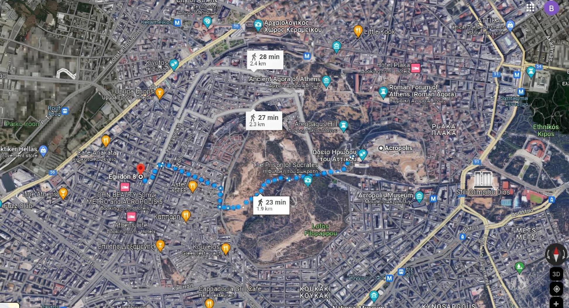 Veggera Apt Athens Center,Petralona Station Luaran gambar